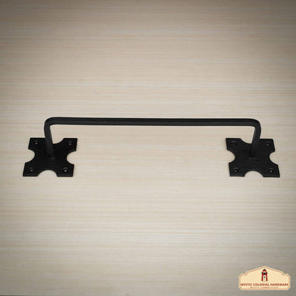 Rustic Hand Forged Towel Rack: Ideal for Victorian, Colonial, Retro, Steampunk, Gothic, Baroque, and Medieval Bathroom / Kitchen Settings, 51.2 cm