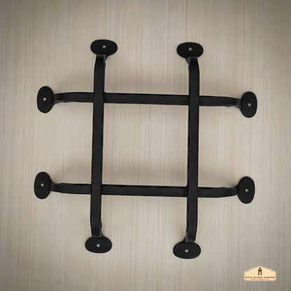 Rustic Hand Forged Door Speakeasy Grill: Ideal for Colonial, Retro, Steampunk, Gothic, Baroque, and Medieval Settings, (28.7x29.1) cm