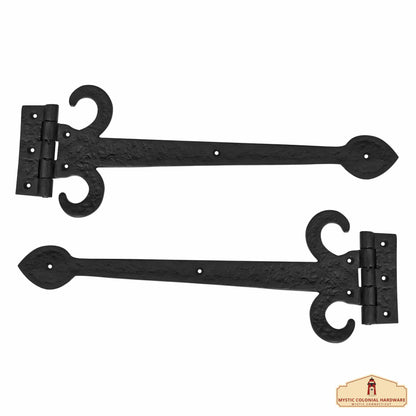 Heavy Duty Strap Hinge for Gates and Doors Decorative Large 17" - Pack of 2