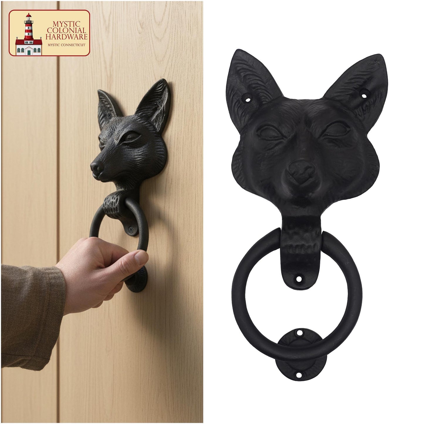 Squirrel Door Knocker : Solid FORGED Iron Victorian, Colonial, Retro, steampunck, Gothic, Baroque Medieval