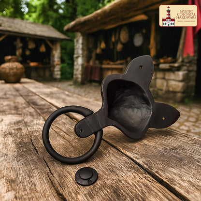 Squirrel Door Knocker : Solid FORGED Iron Victorian, Colonial, Retro, steampunck, Gothic, Baroque Medieval