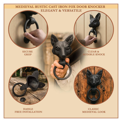 Squirrel Door Knocker : Solid FORGED Iron Victorian, Colonial, Retro, steampunck, Gothic, Baroque Medieval