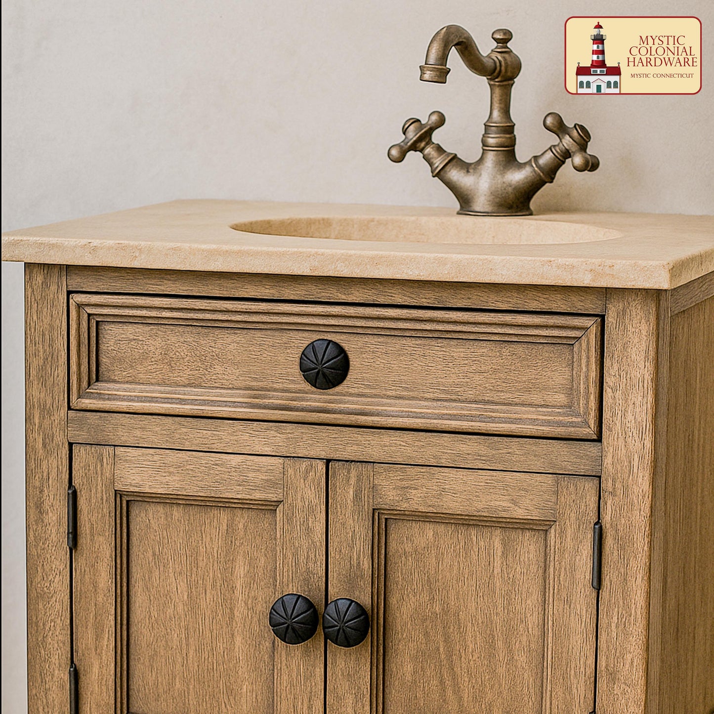 Hand Forged Iron Cabinet Knob Pull Antique Rustic Knobs for Kitchen Cabinet Drawer Pull Handles with Hardware: Pack of 4