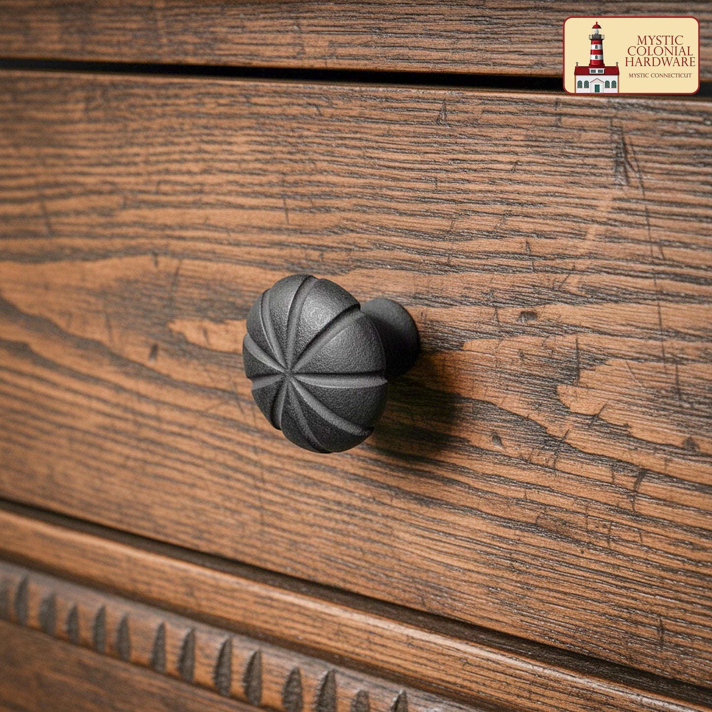 Hand Forged Iron Cabinet Knob Pull Antique Rustic Knobs for Kitchen Cabinet Drawer Pull Handles with Hardware: Pack of 4