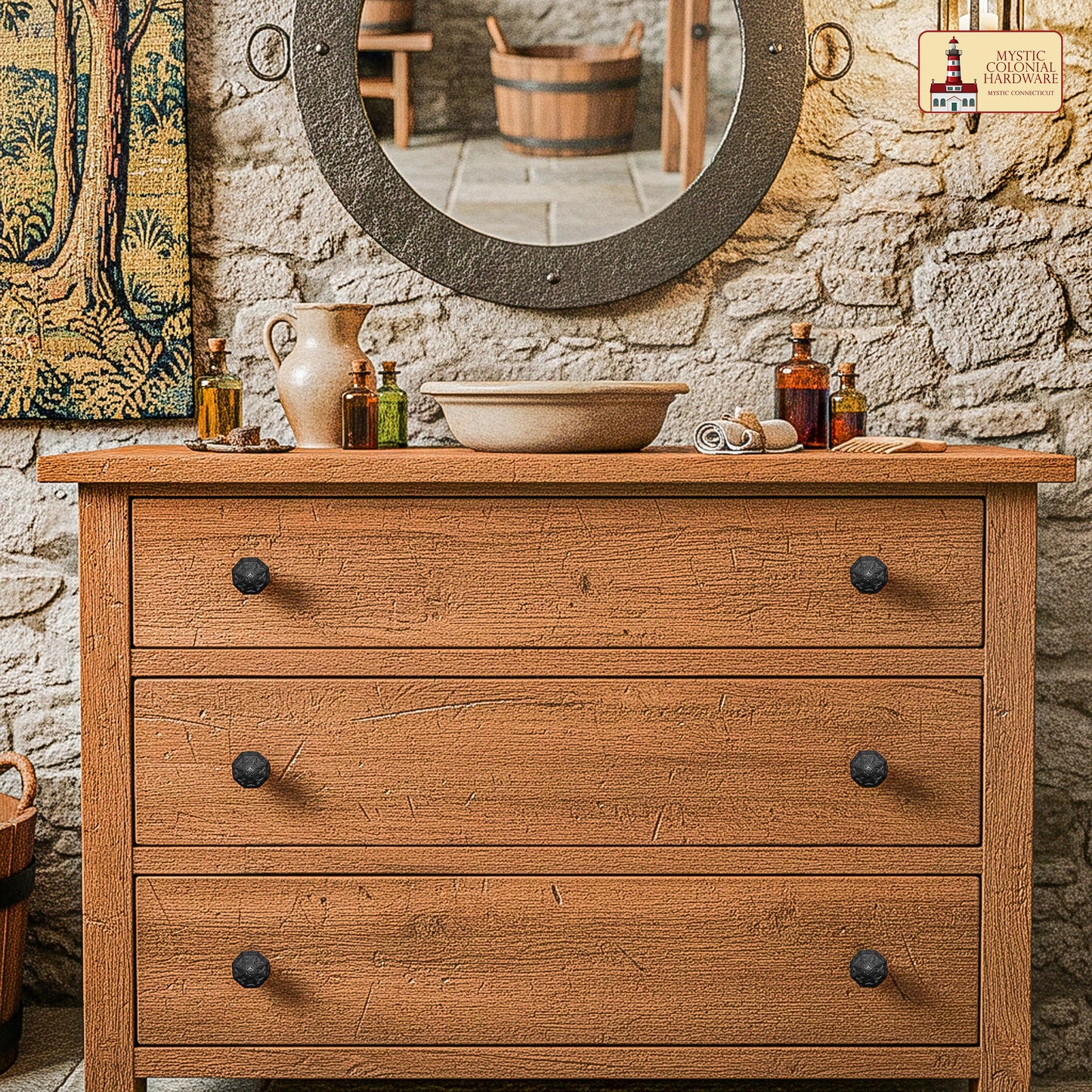 Hand Forged Iron  Knob SOLID CAST IRON Victorian, Colonial, retro, steampunck, gothic, baroque medieval