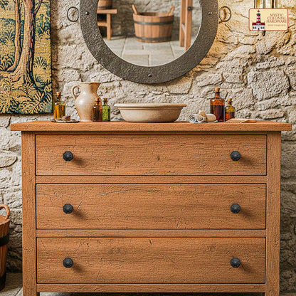 Hand Forged Iron  Knob SOLID CAST IRON Victorian, Colonial, retro, steampunck, gothic, baroque medieval