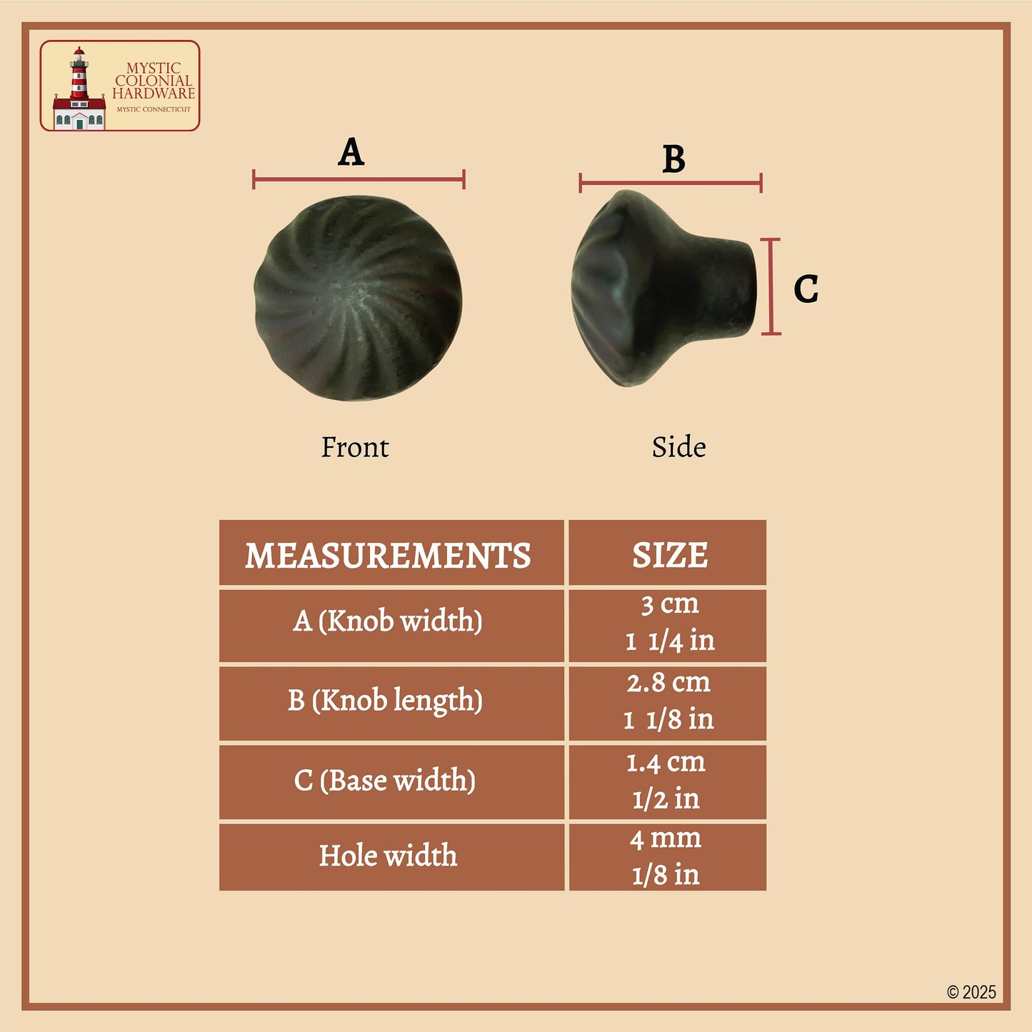 Hand Forged Iron Knob Set of 4 Pcs Solid CAST Iron Victorian, Colonial, Retro, Steampunck, Gothic, Baroque Medieval