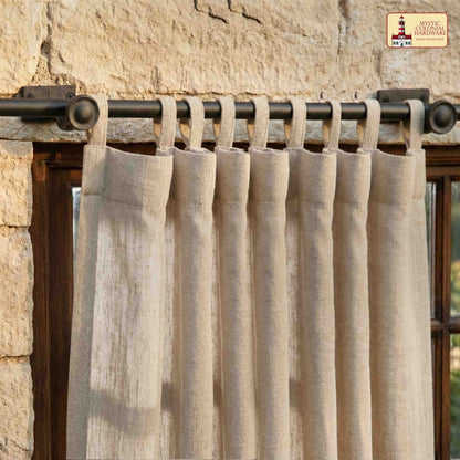 Adjustable Cast Iron Black Curtain Rod Bracket
