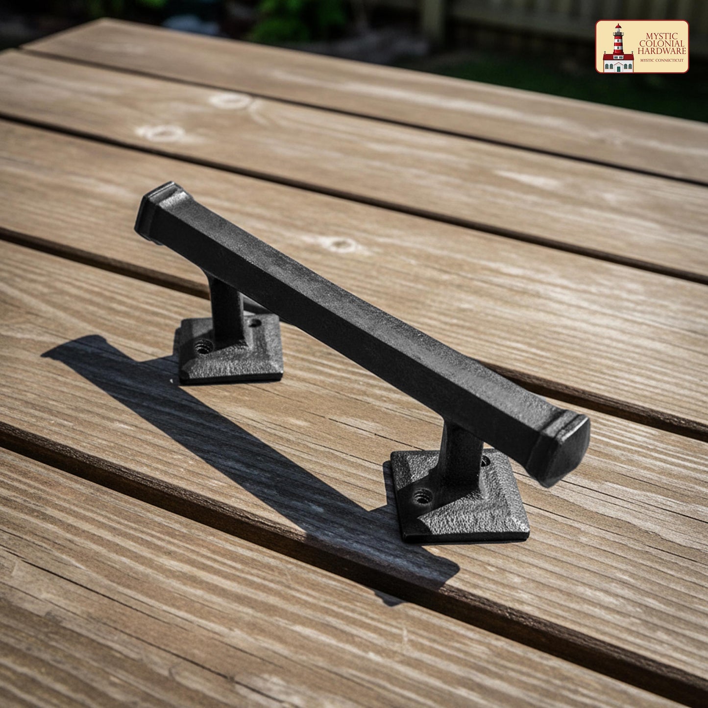 Medieval Style Castle Door Handle: Solid Hand Forged Iron