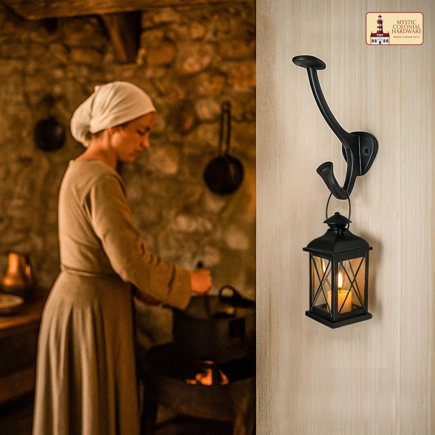 Rustic Cast Iron Wall Hooks Set of 2: Ideal for Victorian, Colonial, Retro, Steampunk, Gothic, and Baroque Settings (13.4x3.8) cm