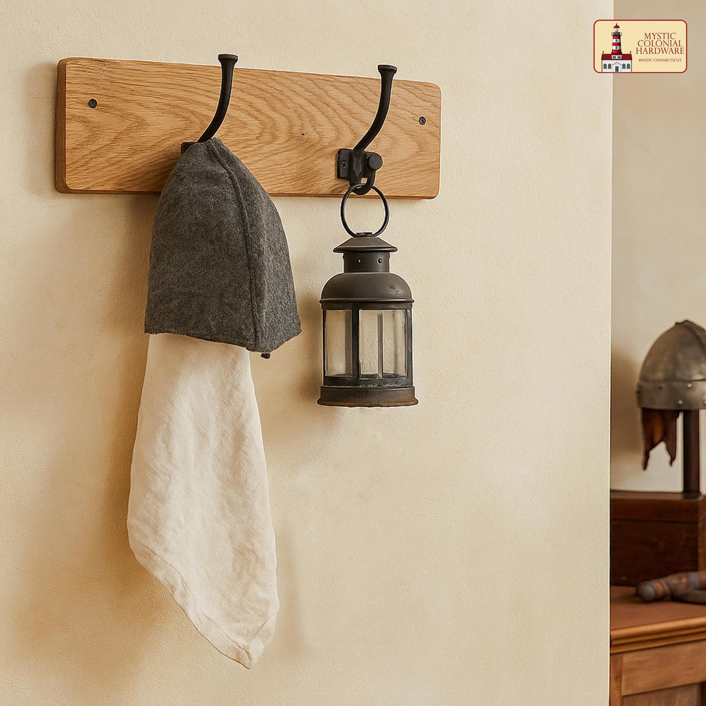 Rustic Cast Iron Wall Hooks Set of 2: Ideal for Victorian, Colonial, Retro, Steampunk, Gothic, and Baroque Settings 13 cm