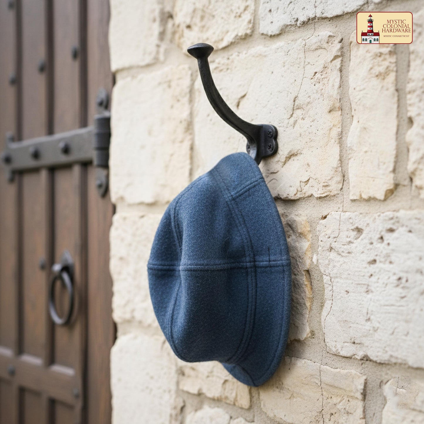 Rustic Cast Iron Wall Hooks Set of 2 : Ideal for Victorian, Colonial, Retro, Steampunk, Gothic, and Baroque Settings ( 11 x 3.8 ) cm