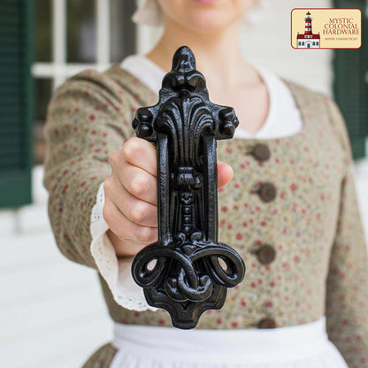 Black Powder Coated Gothic Front Door Artisan Made Antique Knocker